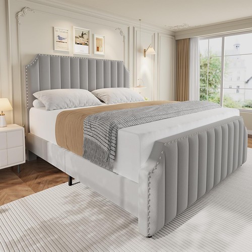 Queen size velvet bed - queen,