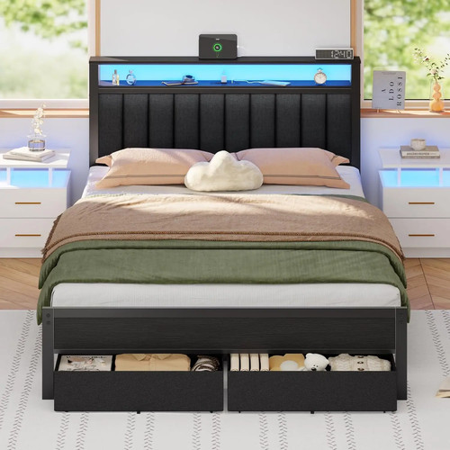 Bed frame with - bed,